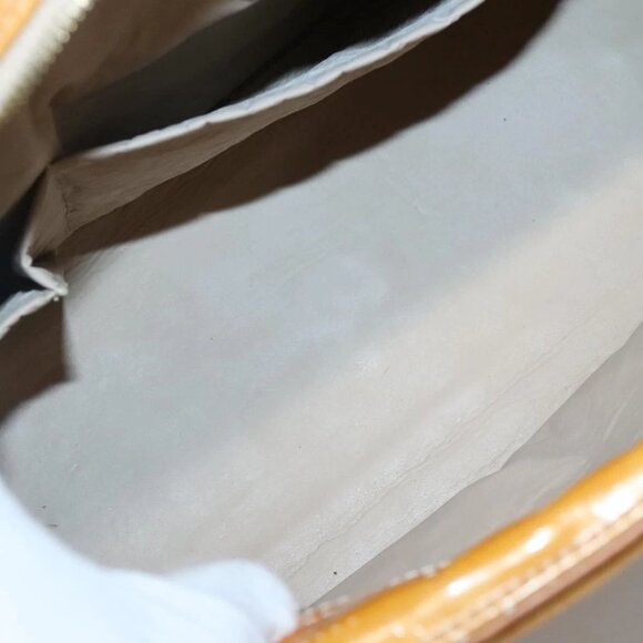 LOUIS VUITTON Monogram Vernis Tompkins Square Hand Bag Beige M91149 Auth PP774 - Picture 11 of 16